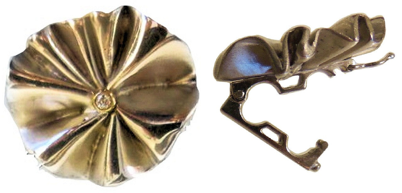 Ruffle Cuff Bracelet: Diamonds in Sterling Silver with 18K Gold Plate Options.-20